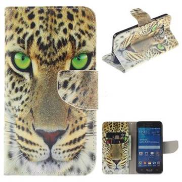 Yellow Tiger PU Leather Wallet Case for Samsung Galaxy Grand Prime G530