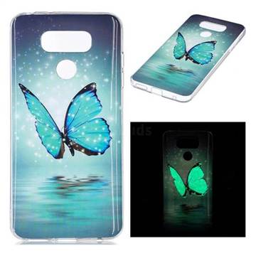 Butterfly Noctilucent Soft TPU Back Cover for LG G6