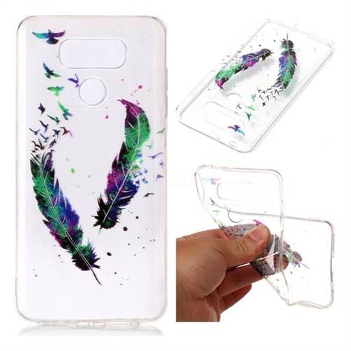 Colored Feathers Super Clear Soft TPU Back Cover for LG G6