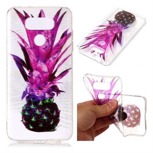 Purple Pineapple Super Clear Soft TPU Back Cover for LG G6