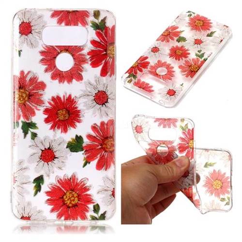 Red Daisy Super Clear Soft TPU Back Cover for LG G6