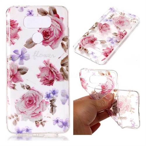 Blossom Peony Super Clear Soft TPU Back Cover for LG G6