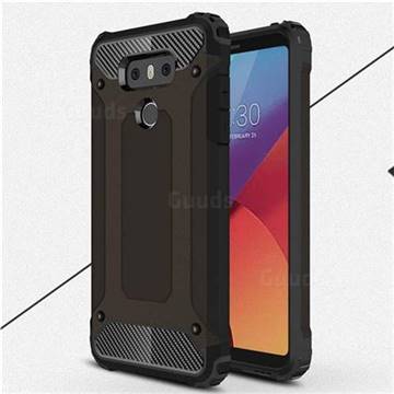 King Kong Armor Premium Shockproof Dual Layer Rugged Hard Cover for LG G6 - Black Gold
