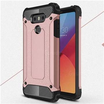 King Kong Armor Premium Shockproof Dual Layer Rugged Hard Cover for LG G6 - Rose Gold