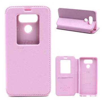 Roar Korea Noble View Leather Flip Cover for LG G6 - Pink