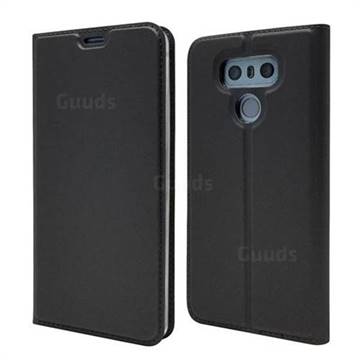 Ultra Slim Card Magnetic Automatic Suction Leather Wallet Case for LG G6 - Star Grey