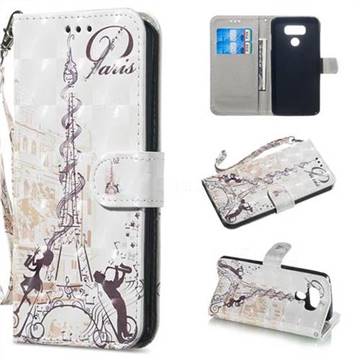 Tower Couple 3D Painted Leather Wallet Phone Case for LG G6