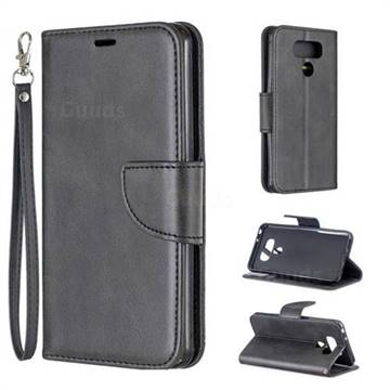 Classic Sheepskin PU Leather Phone Wallet Case for LG G6 - Black