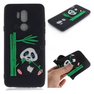 Panda Eating Bamboo Soft 3D Silicone Case for LG G7 ThinQ - Black