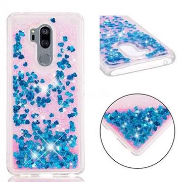 Dynamic Liquid Glitter Quicksand Sequins TPU Phone Case for LG G7 ThinQ - Blue