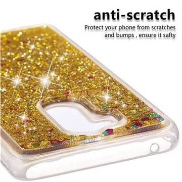 Dynamic Liquid Glitter Quicksand Sequins TPU Phone Case For LG G ThinQ Golden Back Cover