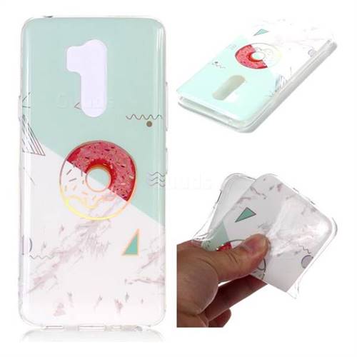 Donuts Marble Pattern Bright Color Laser Soft TPU Case for LG G7 ThinQ