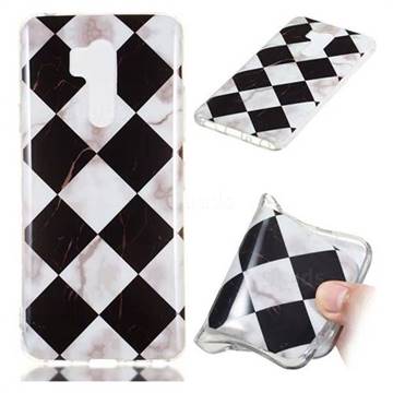 Black and White Matching Soft TPU Marble Pattern Phone Case for LG G7 ThinQ