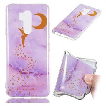 Elf Purple Soft TPU Marble Pattern Phone Case for LG G7 ThinQ