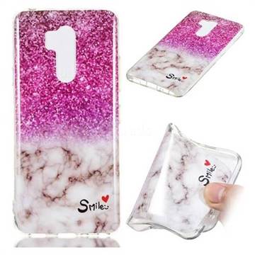 Love Smoke Purple Soft TPU Marble Pattern Phone Case for LG G7 ThinQ