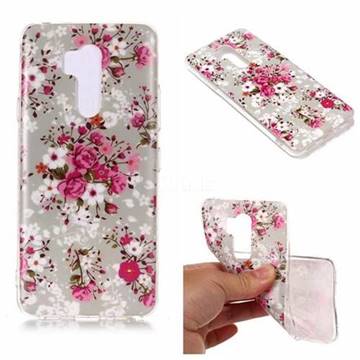 Rose Flower Matte Soft TPU Back Cover for LG G7 ThinQ
