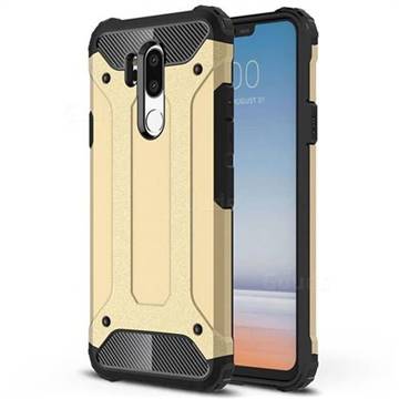 King Kong Armor Premium Shockproof Dual Layer Rugged Hard Cover for LG G7 ThinQ - Champagne Gold