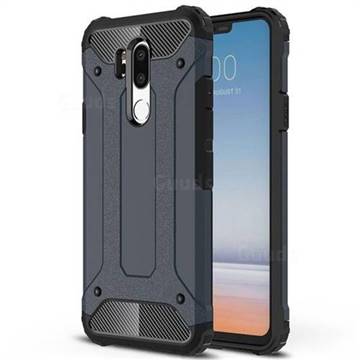 King Kong Armor Premium Shockproof Dual Layer Rugged Hard Cover for LG G7 ThinQ - Navy