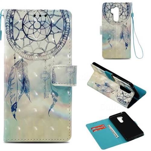 Fantasy Campanula 3D Painted Leather Wallet Case for LG G7 ThinQ