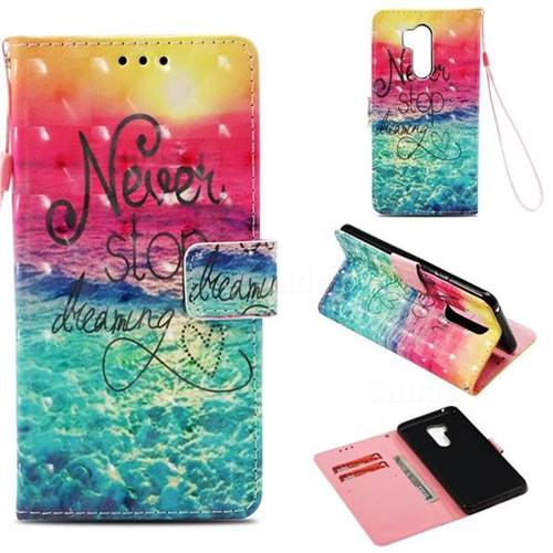 Colorful Dream Catcher 3D Painted Leather Wallet Case for LG G7 ThinQ