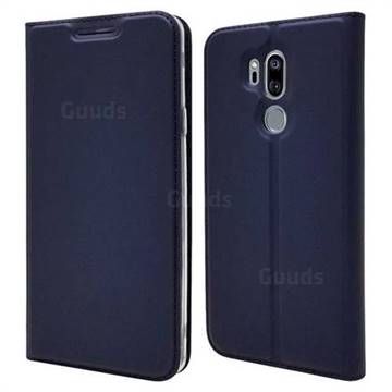 Ultra Slim Card Magnetic Automatic Suction Leather Wallet Case for LG G7 ThinQ - Royal Blue