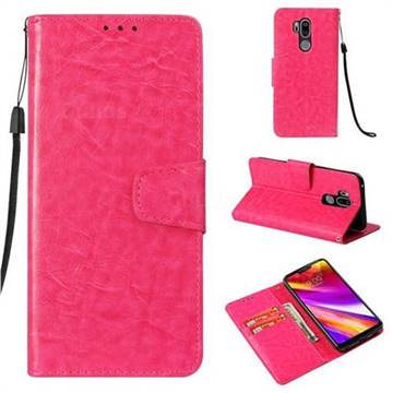 Retro Phantom Smooth PU Leather Wallet Holster Case for LG G7 ThinQ - Rose