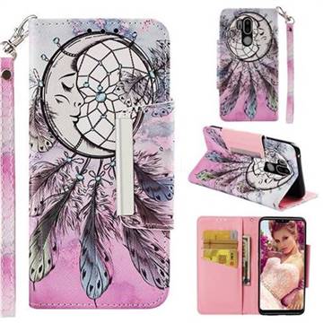 Angel Monternet Big Metal Buckle PU Leather Wallet Phone Case for LG G7 ThinQ