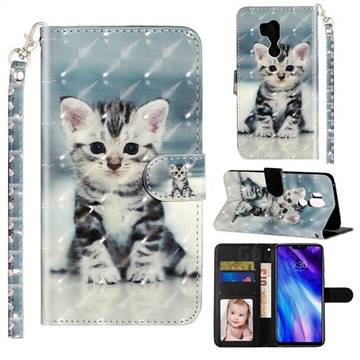 Kitten Cat 3D Leather Phone Holster Wallet Case for LG G7 ThinQ