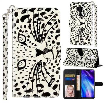 Leopard Panther 3D Leather Phone Holster Wallet Case for LG G7 ThinQ