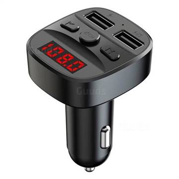 Bluetooth 5.0 Car Kit Wireless FM Transmitter Handsfree Music Play Vehicle USB Charger TF Card U Disk MP3 Player T60