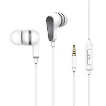 UENJOY Zinger Wired in-Ear Earphones Microphone Stereo Eearbuds Headphones, Silver
