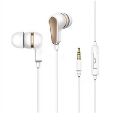 UENJOY Zinger Wired in-Ear Earphones Microphone Stereo Eearbuds Headphones, Golden