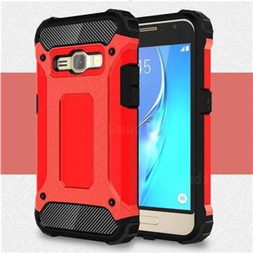King Kong Armor Premium Shockproof Dual Layer Rugged Hard Cover for Samsung Galaxy J1 2016 J120 - Big Red