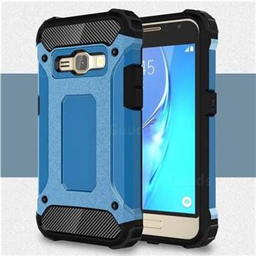 King Kong Armor Premium Shockproof Dual Layer Rugged Hard Cover for Samsung Galaxy J1 2016 J120 - Sky Blue