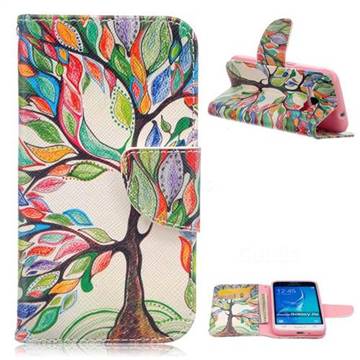 The Tree of Life Leather Wallet Case for Samsung Galaxy J1 2016 J120F J120H J120M J120T J120A