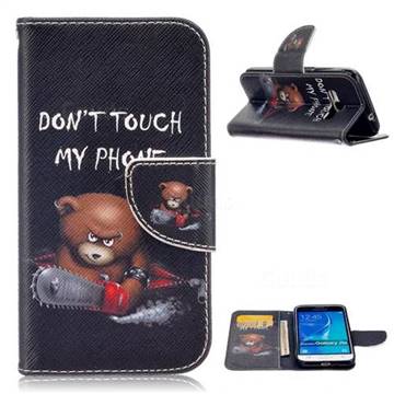Chainsaw Bear Leather Wallet Case for Samsung Galaxy J1 2016 J120F J120H J120M J120T J120A