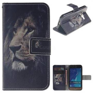 Lion Face PU Leather Wallet Case for Samsung Galaxy J1 2016 J120
