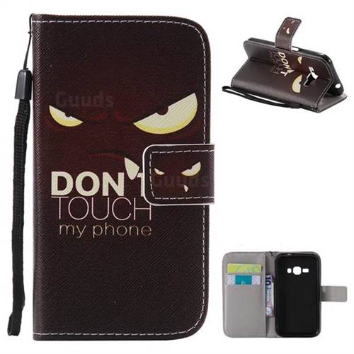 Angry Eyes PU Leather Wallet Case for Samsung Galaxy J1 2016 J120