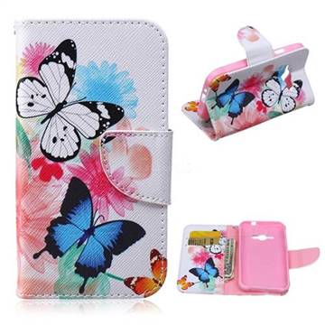 Vivid Flying Butterflies Leather Wallet Case for Samsung Galaxy J1 Ace J110F J110H J110M