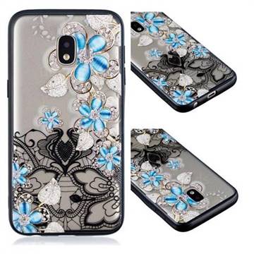 Lilac Lace Diamond Flower Soft TPU Back Cover for Samsung Galaxy J2 Core