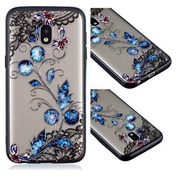 Butterfly Lace Diamond Flower Soft TPU Back Cover for Samsung Galaxy J2 Core