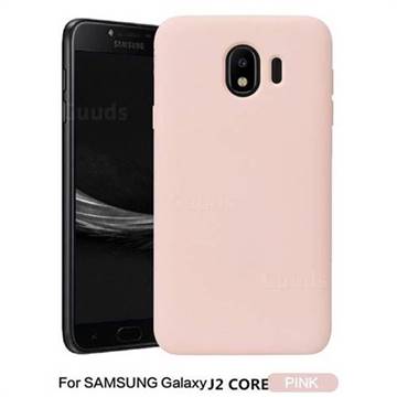 Howmak Slim Liquid Silicone Rubber Shockproof Phone Case Cover for Samsung Galaxy J2 Core - Pink