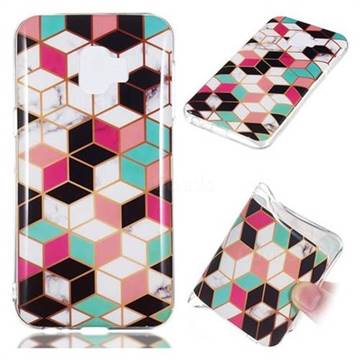 Three-dimensional Square Soft TPU Marble Pattern Phone Case for Samsung Galaxy J2 Core