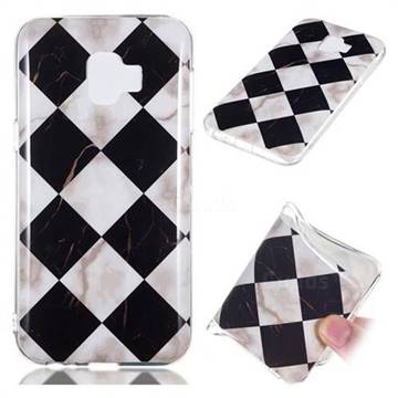 Black and White Matching Soft TPU Marble Pattern Phone Case for Samsung Galaxy J2 Core