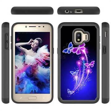 Dancing Butterflies Shock Absorbing Hybrid Defender Rugged Phone Case Cover for Samsung Galaxy J2 Core