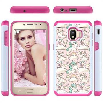 Pink Pony Shock Absorbing Hybrid Defender Rugged Phone Case Cover for Samsung Galaxy J2 Core