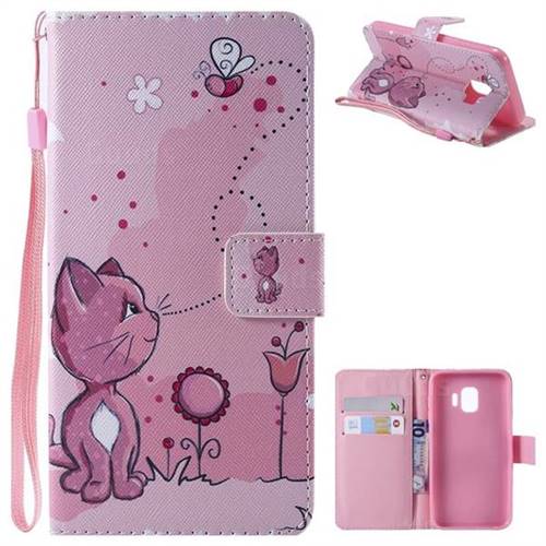Cats and Bees PU Leather Wallet Case for Samsung Galaxy J2 Core