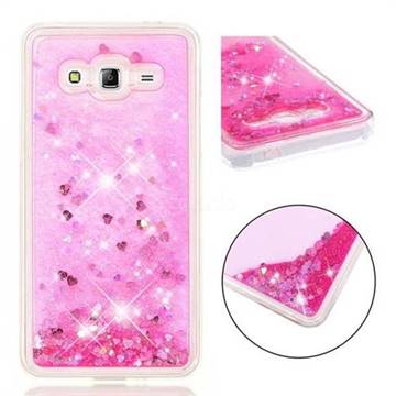 Dynamic Liquid Glitter Quicksand Sequins TPU Phone Case for Samsung Galaxy J2 Prime G532 - Rose