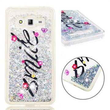 Smile Flower Dynamic Liquid Glitter Quicksand Soft TPU Case for Samsung Galaxy J2 Prime G532