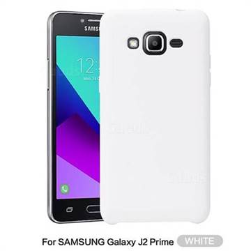 Howmak Slim Liquid Silicone Rubber Shockproof Phone Case Cover for Samsung Galaxy J2 Prime G532 - White